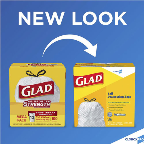 Buy Glad Reinforced Strength Tall Kitchen Trash Bag 13 Gal., White