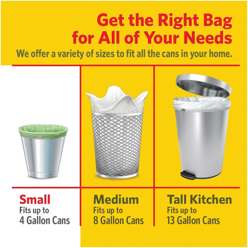 Drawstring 8 Gallon Trash Bags - Medium Trash Bags 8 Gallon Garbage Bags