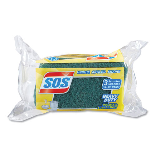 S.O.S. Heavy Duty Scrubber Sponge, 2.5 x 4.5, 0.9