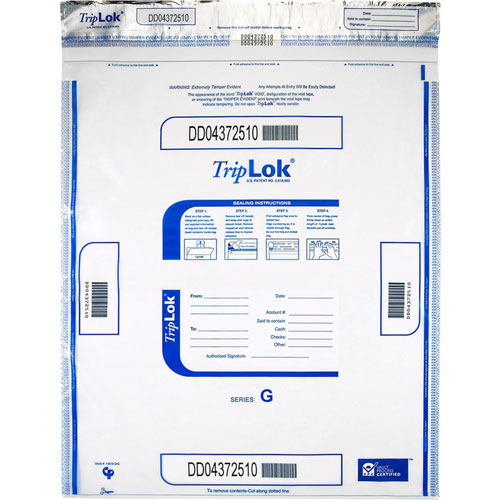 TripLOK™ Deposit Bag, 19 x 23, 3 mil Thick, Plastic, Clear, 250/Carton