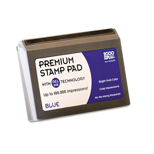 Consolidated Stamp Microgel Stamp Pad for 2000 PLUS, 2 3/4 x 4 1/4, Blue