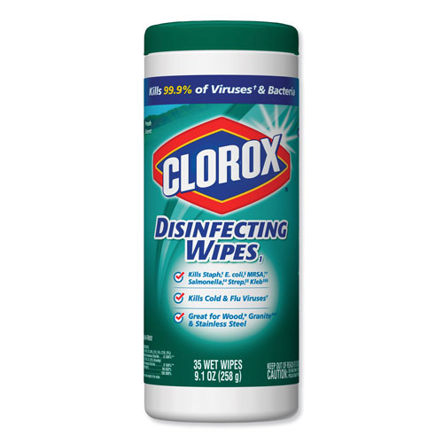 Clorox Disinfecting Wipes, Fresh Scent, Case of 12