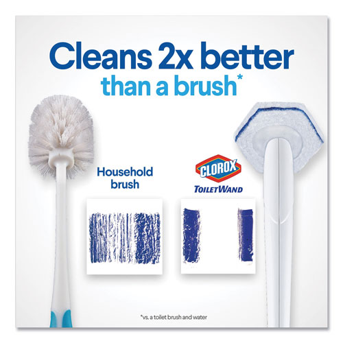Clorox Toilet Wand Disposable Toilet Cleaning Kit: Handle, Caddy & Refills, White