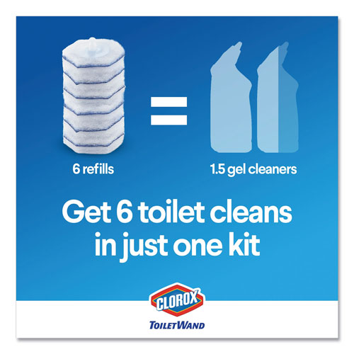 Clorox Toilet Wand Disposable Toilet Cleaning Kit: Handle, Caddy & Refills, White