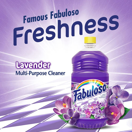 Fabuloso® Multi-Purpose Cleaner, 56 fl oz (1.8 quart), Lemon Scent, 1 Bottle, Yellow