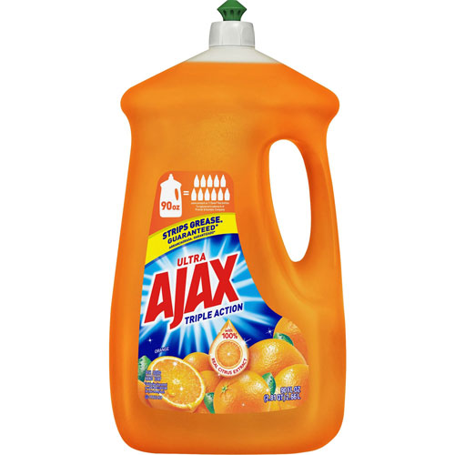 Ajax Triple Action Dish Soap - Liquid - 90 fl oz (2.8 quart) - Orange Scent - 4 / Carton