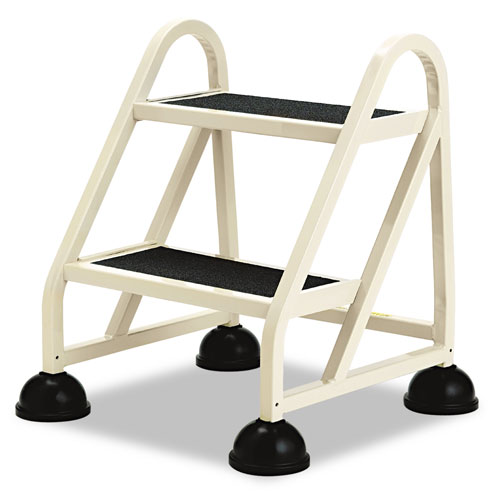 Cramer Industries Stop-Step Ladder, 23" Working Height, 300 lbs Capacity, 2 Step, Beige