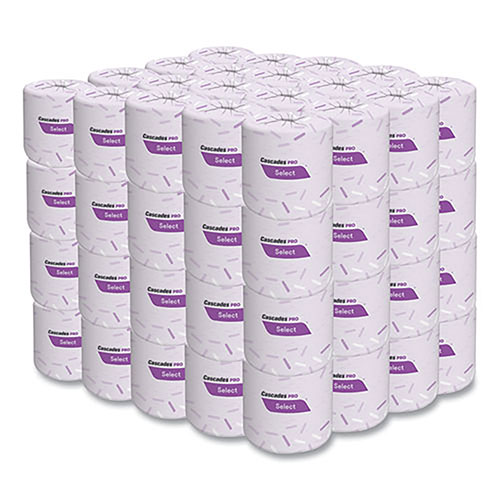 Cascades Select Standard Bath Tissue, 2-Ply, White, 500 Sheets/Roll, 80 Rolls/Carton