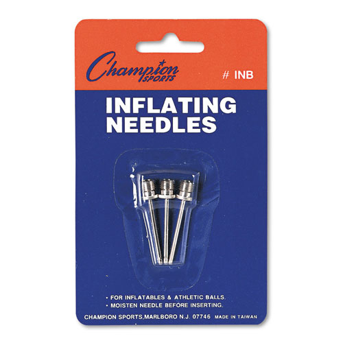 Champion Nickel-Plated Inflating Needles for Electric Inflating Pump, 3/Pack