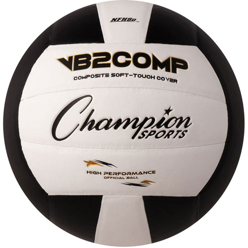 Champion Composite Volleball, Official Size, Black/White