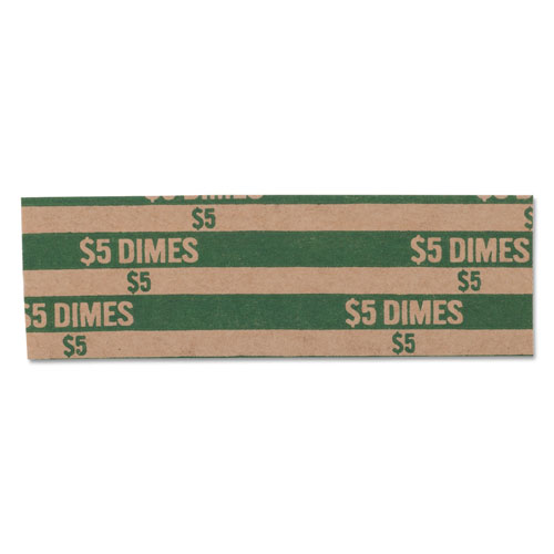 MMF Industries Flat Coin Wrappers, Dimes, $5, 1000 Wrappers/Box