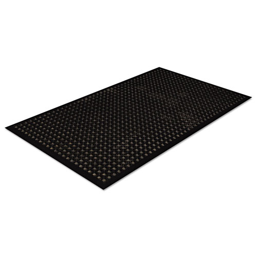 Crown Mats & Matting Safewalk-Light Drainage Safety Mat, Rubber, 36 x 60, Black