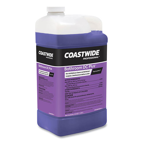 Coastwide Professional™ Bathroom DC Plus Cleaner and Disinfectant Concentrate for ExpressMix, Fresh Scent, 110 oz Bottle, 2/Carton