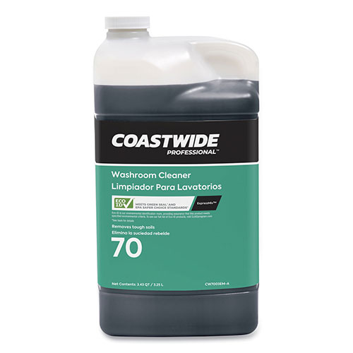 Coastwide Professional™ Washroom Cleaner 70 Eco-ID Concentrate for ExpressMix Systems, Fresh Citrus Scent, 110 oz Bottle, 2/Carton