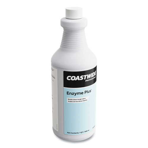 Coastwide Professional™ Enzyme Plus Multi-Purpose Concentrate, Lemon Scent, 1 qt Bottle, 6/Carton