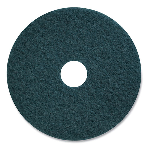 Coastwide Professional™ Cleaning Floor Pads, 17" Diameter, Blue, 5/Carton