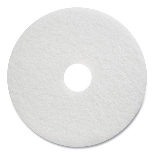 Coastwide Professional™ Polishing Floor Pads, 17" Diameter, White, 5/Carton