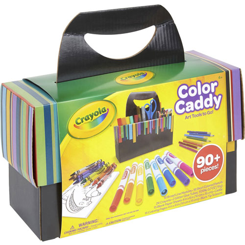 Crayola Color Caddy 90 Art Tools in a Storage Caddy, Art, Craft, Coloring, Art Project, 90 Piece(s), 1 Kit