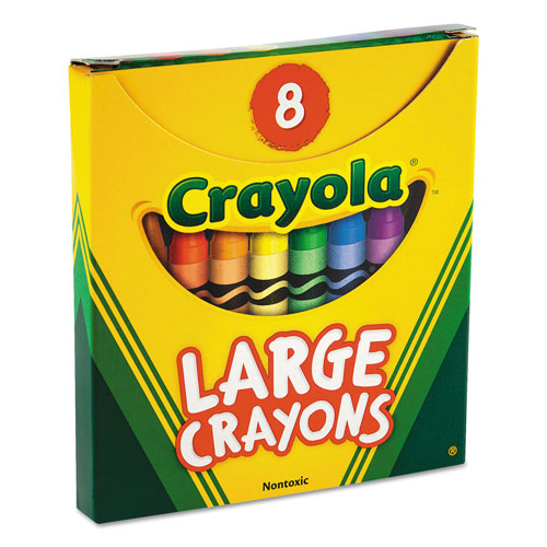 Download Crayola Large Crayons | Tuck Box, 8 Colors/Box | CYO520080 ...