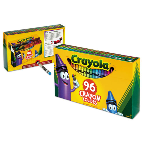 Crayola Classic Color Crayons in Flip-Top Pack with Sharpener, 96 Colors