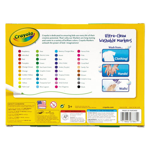 Crayola Ultra-Clean Washable Marker - Red, Broad Tip