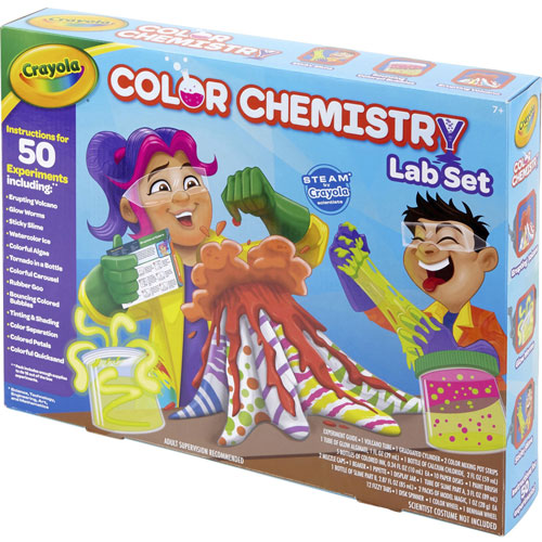 Crayola Chemistry Lab Set Steam Toy 50 Colorful Experiments, Theme/Subject: Fun, Skill Learning: Chemistry, Science Experiment, Educational, Creativity, 7 Year & Up