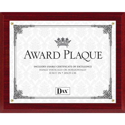 Dax Award Plaque, 13" x 10 1/5", Mahogany