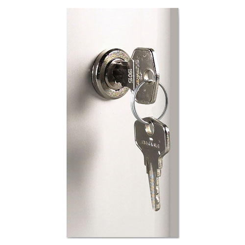 Durable Locking Key Cabinet, 72-Key, Brushed Aluminum, 11 3/4 x 4 5/8 x 15 3/4
