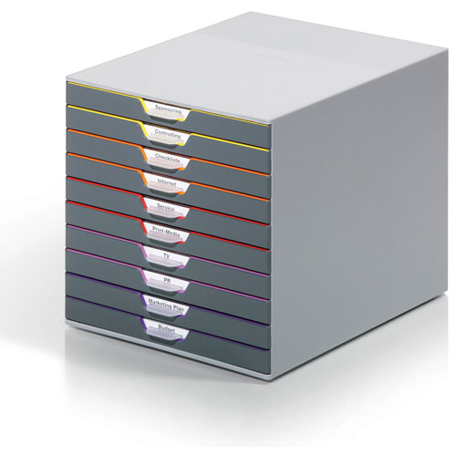 Durable VARICOLOR® Desktop 10 Drawer Organizer - 11