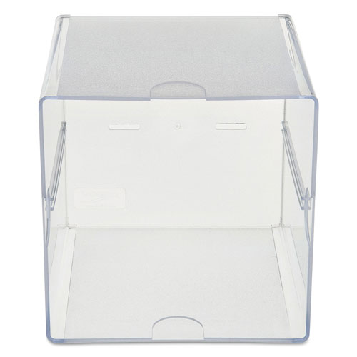 Deflecto Stackable Cube Organizer, 6 x 6 x 6, Clear