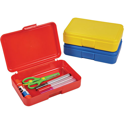 Deflecto Antimicrobial Pencil Box Yellow - External Dimensions: 5.4