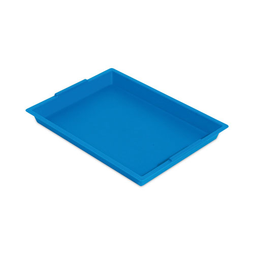 Deflecto Little Artist Antimicrobial Finger Paint Tray, 16 x 1.8 x 12, Blue