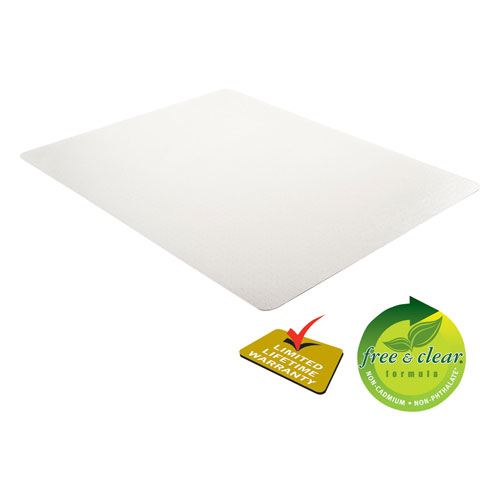 Deflecto EconoMat Occasional Use Chair Mat, Low Pile Carpet, Roll, 46 x 60, Rectangle, Clear
