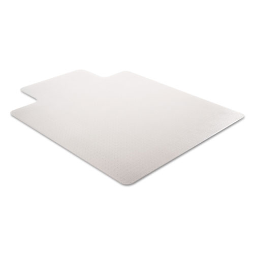 Deflecto SuperMat Frequent Use Chair Mat for Medium Pile Carpet, 45 x 53, Wide Lipped, Clear