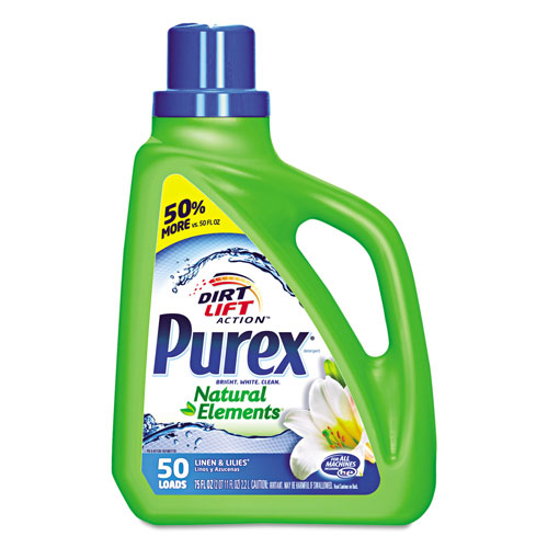 Purex Ultra Natural Elements HE Liquid Detergent, Linen & Lilies, 75 oz Bottle