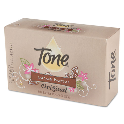 Tone Skin Care Bar Soap, Almond Color, 4 1/4 oz Individually Wrapped Bar, 48/Carton