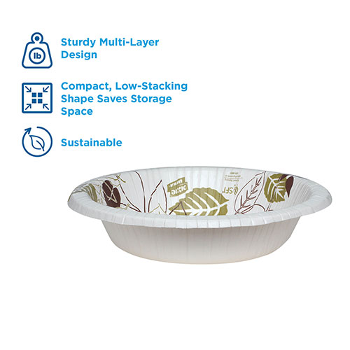 Dixie White Pathways Heavyweight Paper Bowls - 500 Pieces