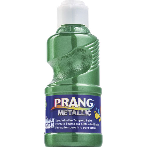 Prang Ready-to-Use Washable Metallic Paint, 8 fl oz, Metallic Green