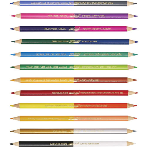 Prang Duo-Color Double Sided Colored Pencils, 3 mm Lead Diameter