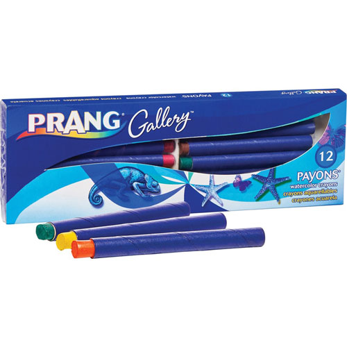 Prang Watercolor Crayons - 3.5" Length - 0.3" Diameter - Multi - 12 / Each