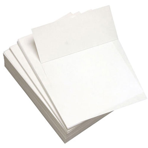 Domtar Custom Cut-Sheet Copy Paper, 92 Bright, Micro-Perforated 3.66" from Bottom, 20lb, 8.5 x 11, White, 500/Ream