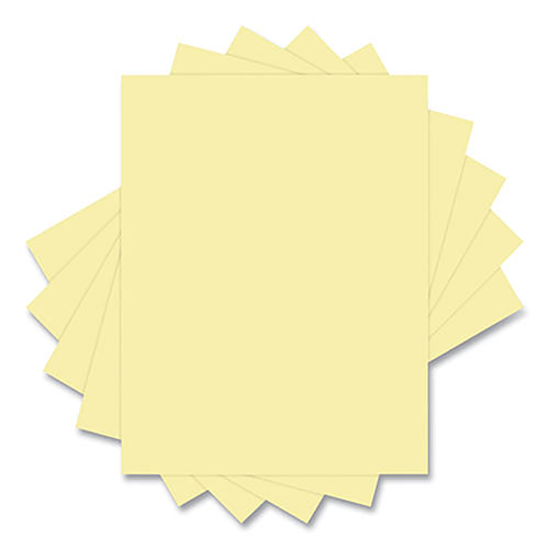 Domtar 30% Recycled Colored Paper, 20 lb Bond Weight, 8.5 x 11, Canary, 500/Ream