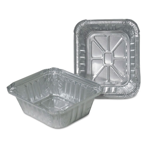 Durable Packaging Aluminum Closeable Containers, 1 lb Oblong, 1000/Carton