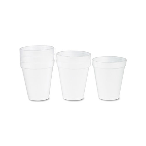 Dart Drink Foam Cups, 6 oz, White