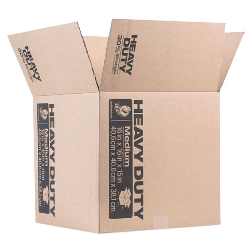 Duck® Heavy-Duty Boxes, Regular Slotted Container (RSC), 16" x 16" x 15", Brown