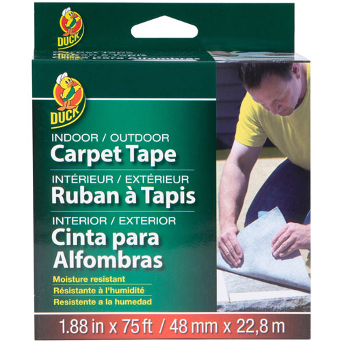 Duck® Indoor/Outdoor Carpet Tape, 25 yd Length x 1.88