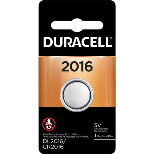 Duracell Duralock 2016 Lithium Battery, For Glucose Monitor, Electronic Device, Security Device, Health/Fitness Monitoring Equipment, CR2016, 3 V DC, Lithium (Li), 6/Carton