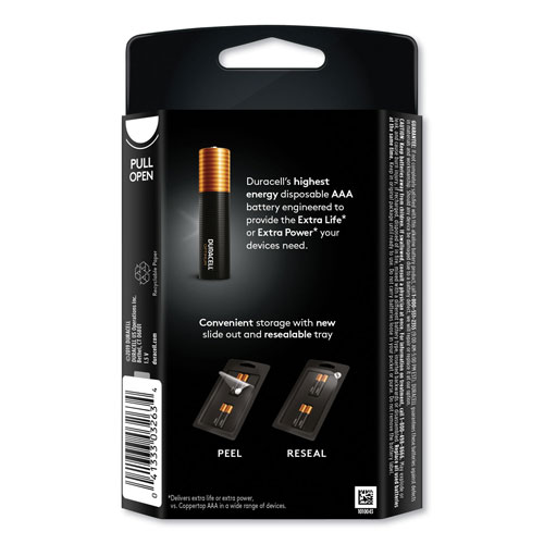 Duracell Optimum Alkaline AAA Batteries, 4/Pack