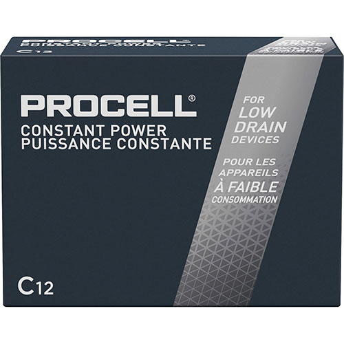 Duracell PROCELL Alkaline C Batteries, For General Purpose, C, Alkaline, 72/Carton