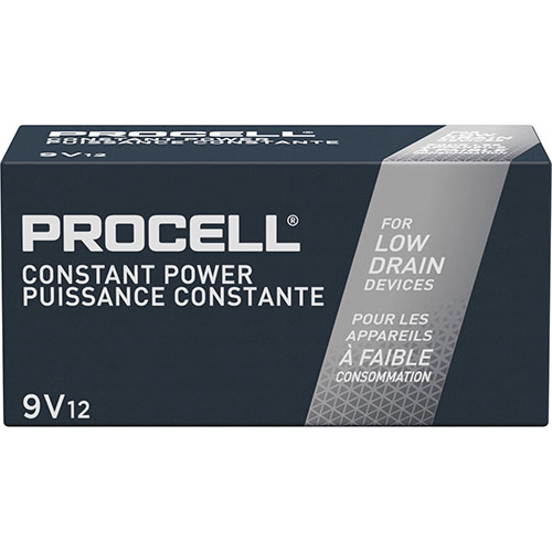 Duracell Procell Battery Alkaline, 9 Volt, 72/Ct, Black/Copper